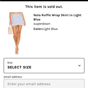 Light blue superdown skirt